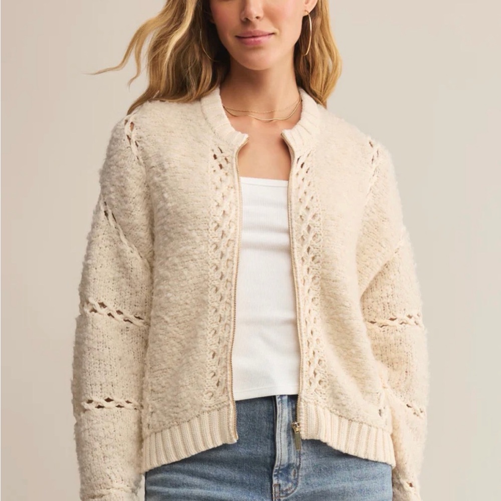 Z Supply Cream Textured Cardigan